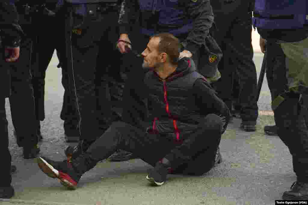 Riots in Skopje against the case Monstrum