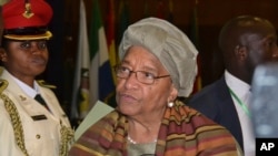 Liberia President, Ellen Johnson Sirleaf, is photographed after the ECOWAS Heads of State and Government summit in Abuja, Nigeria, Dec. 17, 2016.