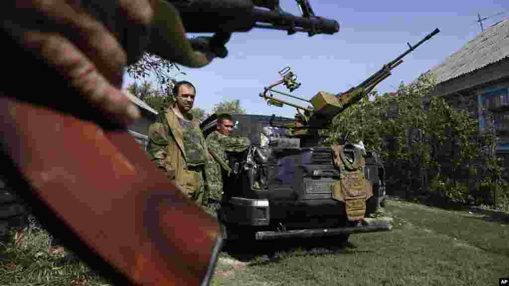 Sojojin Rasha a Donetsk, Gabas ta Ukraine, 8 ga Satumba, 2014.