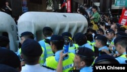 香港泛民主派在胡錦濤訪問期間示威