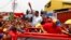 Venezuela's acting President and presidential candidate Nicolas Maduro (C) at campaign rally in state of Barinas April 2, 2013