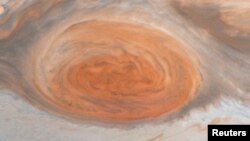 FILE - Jupiter has storms similar to Earth's but fuels them from inside itself, not from the sun, scientists say. This image of the Great Red Spot, an intense storm system thousands of miles wide, was taken by the Galileo imaging system on June 26, 1996.