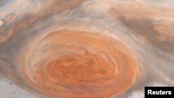 ARSIP – Gambar Great Red Spot, sebuah sistem topan yang kuat dengan lebar ribuan mil, diambil dari sistem pencitraan Galileo.