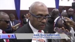 Premye Minis Dr. Jack Guy Lafontant Apre Li te Vin Jwenn Vòt Majorite Depite yo Madi 21 Mas 2017 la Avan Envestiti li nan Palè Nasyonal