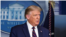 El presidente Donald Trump ofrece una conferencia de prensa sobre los últimos desarrollos de la enfermedad por coronavirus (COVID-19), en la Casa Blanca en Washington, el 23 de agosto de 2020.