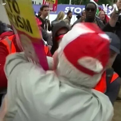 London: Ủng hộ viên của Trump bị đẩy ngã