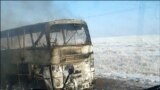 Bus fire in Kazakhstan