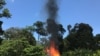 Fuerzas combinadas de Perú y Brasil incendian plantación de coca en Caballococha, Perú. Imagen de archivo del 2 de noviembre de 2019.