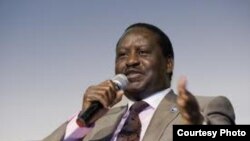 Mgombea urais na Waziri Mkuu aliyepo madarakani Raila Odinga 