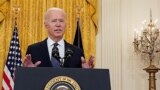 USA, Washington, U.S. President Joe Biden delivers remarks on the U.S. economy