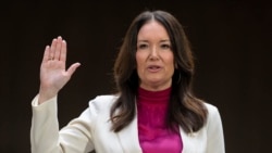 Brooke Rollins dilantik dalam sidang Komite Pertanian, Nutrisi, dan Kehutanan Senat mengenai pencalonannya sebagai Menteri Pertanian, Kamis, 23 Januari 2025, di Washington. (Foto: AP)