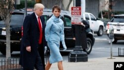 Zababben shugaban Amurka Donald Trump da matarsa Melania 