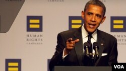 El presidente Obama fue el invitado principal en la cena anual del grupo de defensa de los derechos de los homosexuales, Human Rights Campaign.