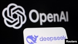 资料照片：OpenAI与DeepSeek的标识 