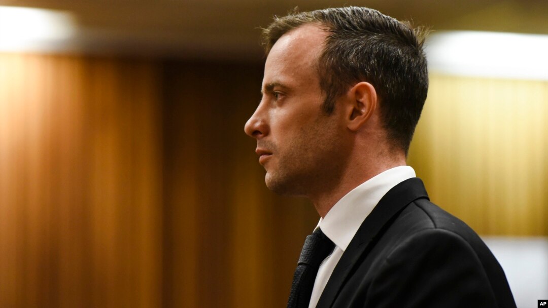 Oscar Pistorius pauses in the dock at the High Court in Pretoria, South Africa, Dec. 8, 2015.