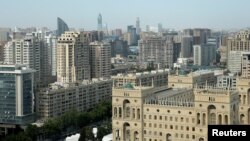 Общий вид центральной части Баку, Азербайджан