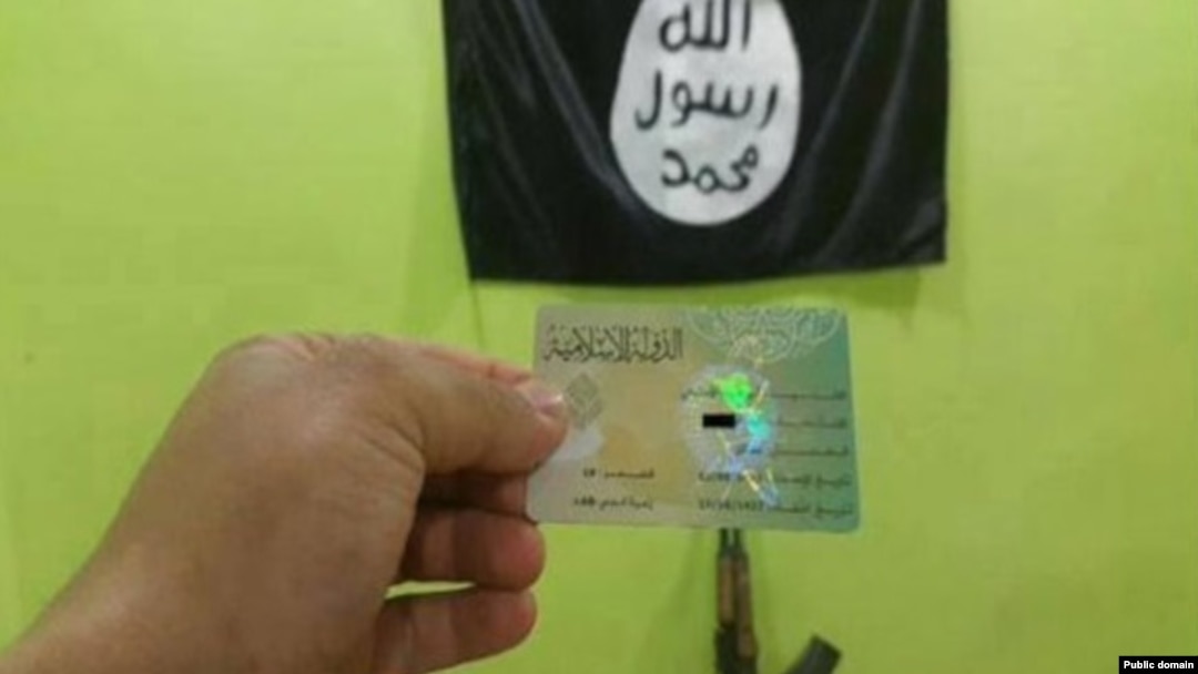 "Islomiy davlat" o'z a'zolari uchun chiqarayotgan shaxsni tasdiqlovchi hujjat