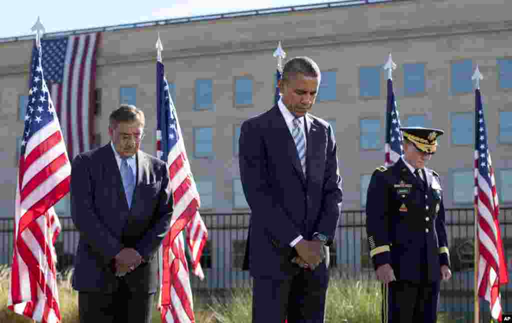 El presidente Barack Obama particip&oacute; de las ceremonias de conmemoraci&oacute;n de de las v&iacute;ctimas en el memorial del Pent&aacute;gono, en las afueras de Washington, DC.