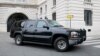 A vehicle believed to transport Paris attacks suspect Salah Abdeslam after his first hearing before French judges departs the courthouse in Paris, France, May 20, 2016. 