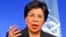 FILE World Health Organization Director-General Margaret Chan delivers her speech during a conference in Lyon, central France on March 23, 2016.  
