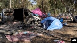 FILE - This Oct. 12, 2023, photo shows the site of a music festival where revelers were killed and kidnapped five days earlier during a cross-border attack by Hamas militants.