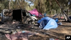 FILE - This Oct. 12, 2023, photo shows the site of a music festival where revelers were killed and kidnapped five days earlier during a cross-border attack by Hamas militants.