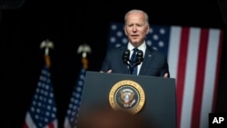 FILE - In this June 1, 2021, file photo, President Joe Biden speaks at the Greenwood Cultural Center in Tulsa, Okla. The Keystone XL is dead after a 12-year attempt to complete the partially built oil pipeline, yet the fight over Canadian crude…