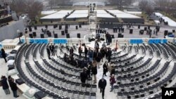 Dress rehearsal for military participation in the 57th presidential inauguration, western steps of the U.S. Capitol, Washington, Jan. 13, 2013.