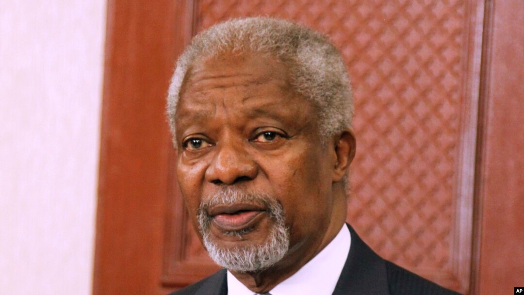 Kofi Annan, ayoboye Inararibonye zo kw'isi, akaba yigeze kuba umunyamabanga mukuru w'ishirahamwe O-N-U