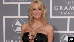 Foto de archivo de Stormy Daniels, durante la 49a. entrega de los Premios Grammy en Los Ángeles, en febrero de 2007.