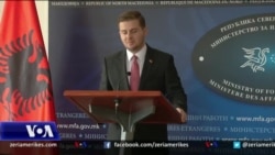Ministri në detyrë i Punëve të Jashtme të Shqipërisë, Gent Cakaj në Shkup
