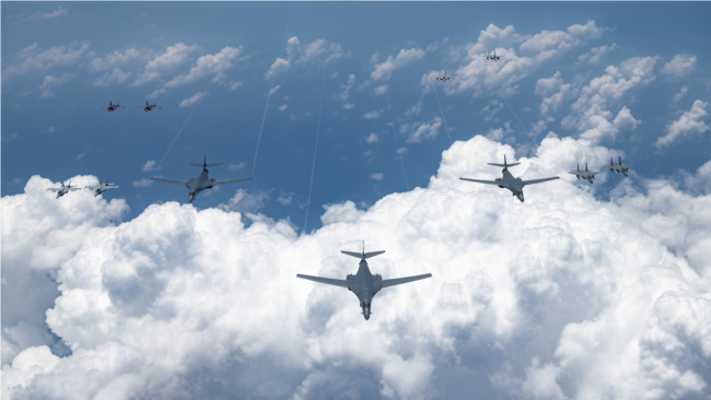美国空军、海军、海军陆战队和日本航空自卫队于8月18日进行大型联合军演。(图片来源:美国印太司令部)