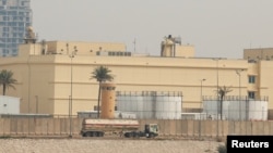 نمایی عمومی از ساختمان سفارت آمریکا در بغداد