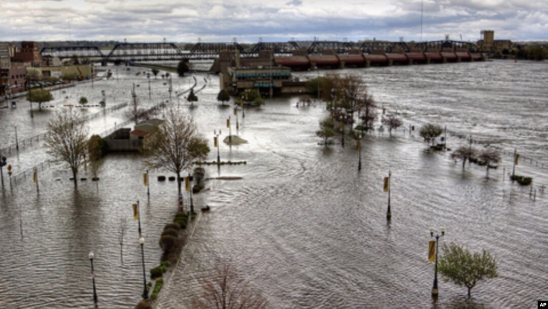 Davenport this spring, in an image that’s not at all unusual for this flood-prone town.