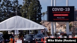 Vaccination site in Inglewood, California, on March 15, 2021. 