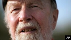 FILE - Pete Seeger talks during an interview in Beacon, N.Y., May 2006. The FBI released more than 1,700 pages of documents about Seeger after the folk singer died at age 94, in January 2014. 