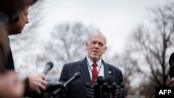 White House 'border czar' Tom Homan speaks to the press outside the West Wing of the White House in Washington, DC, on Feb. 6, 2025. 