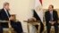 Egyptian President Abdel-Fattah el-Sissi, right, meets with U.S. Secretary of State John Kerry at the presidential palace in Cairo, Egypt, Wednesday, May 18, 2016. 