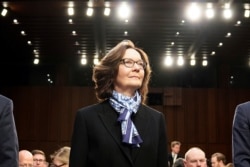 FILE - CIA Director Gina Haspel arrives to testify before a Senate Intelligence Committee on Capitol Hill, January 29, 2019.