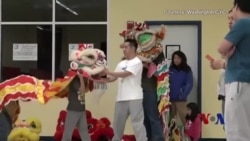 舞狮表演帮助美国华人传承文化传统