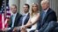 FILE - From left, Eric Trump, Donald Trump Jr. and Ivanka Trump — shown with their father at a groundbreaking ceremony for the Trump International Hotel in Washington, July 23, 2014 — are among those scheduled to speak at the 2016 Republican National Conv