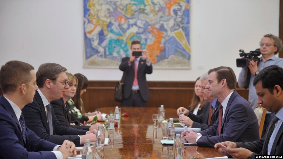 Sastanak predsjednika Srbije Aleksandra Vučića i američkog zvaničnika Davida Halea