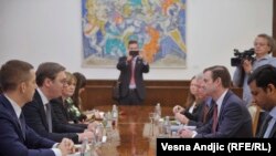 Sastanak predsjednika Srbije Aleksandra Vučića i američkog zvaničnika Davida Halea