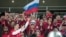 FILE - Russian football fans wait before the start of a World Cup 2022 match at Luzhniki Stadium in Moscow on Sept. 1, 2021. EUFA on Oct. 10, 2023, dropped a plan to admit Russia's under-17 team into European championship qualifiers later this year.