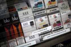 Vaping products for sale are seen at a shop in New York, Sept. 10, 2019.