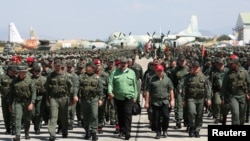 Venezuela's President Nicolas Maduro attends a military exercise in Maracay, Venezuela, Jan. 29, 2019. (Miraflores Palace/Handout via Reuters)