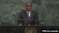 Jovenel Moise, president d'Haiti a l'ONU, le 21 septembre 2017.