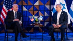 ABD Başkanı Biden, Tel Aviv'deki temasları çerçevesinde İsrail Başbakanı Netanyahu ile kameraların karşısına geçerek açıklama yaptı - 18 Ekim 2023
