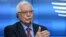 European Union foreign policy chief Josep Borrell speaks during a press conference following a meeting of EU foreign ministers in Brussels, Belgium, March 22, 2021.