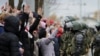 На мирной акции протеста в Минске. 1 ноября 2020.